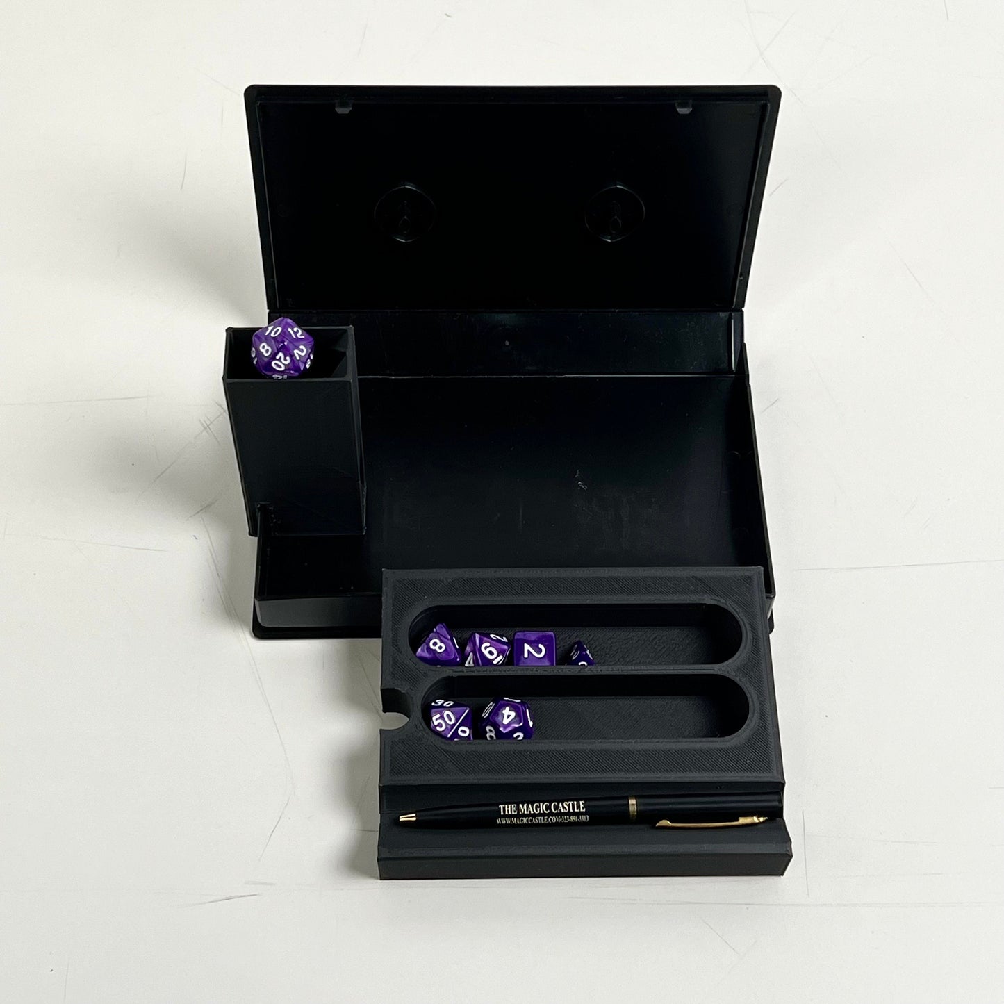 VHS Case DnD Dice Vault Tray Tower Set